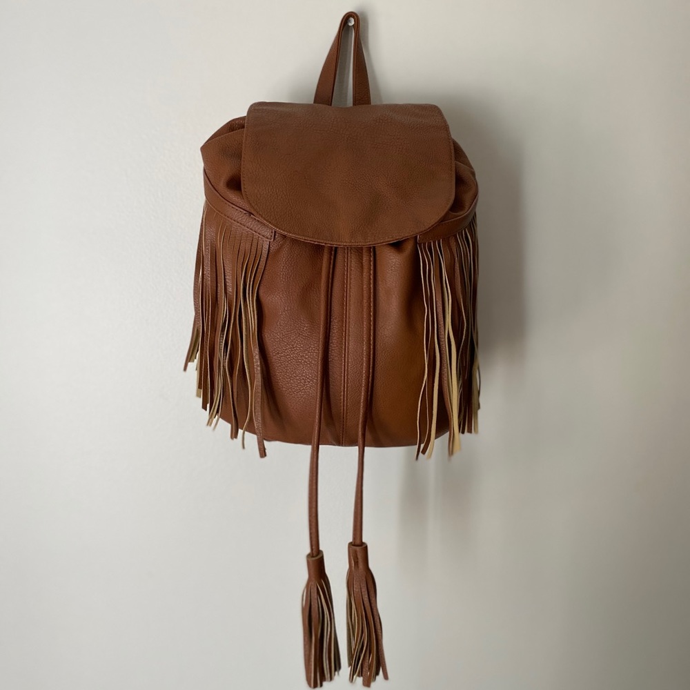 Boho tassel mini backpack
